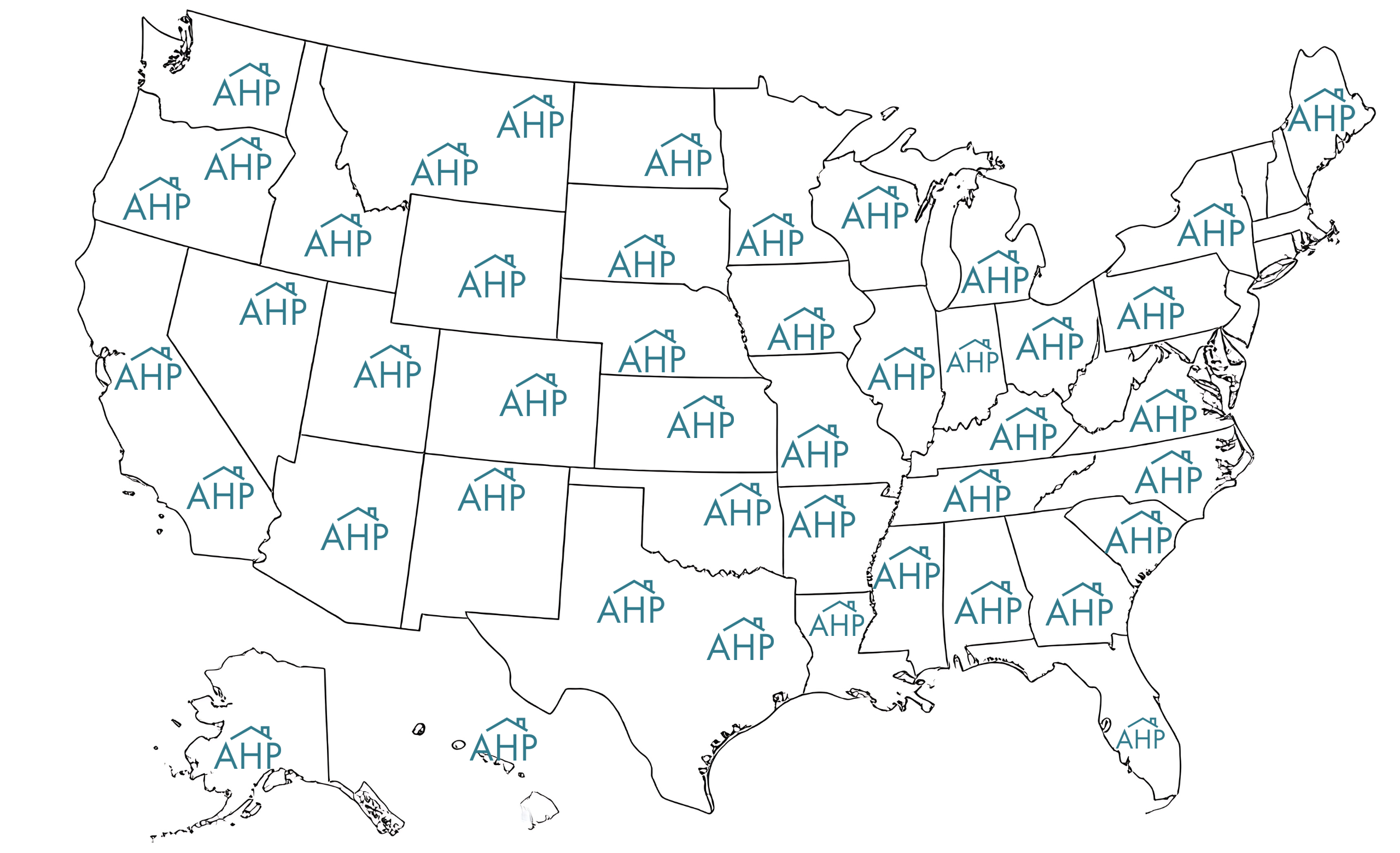 AHP's workspaces on USA Map